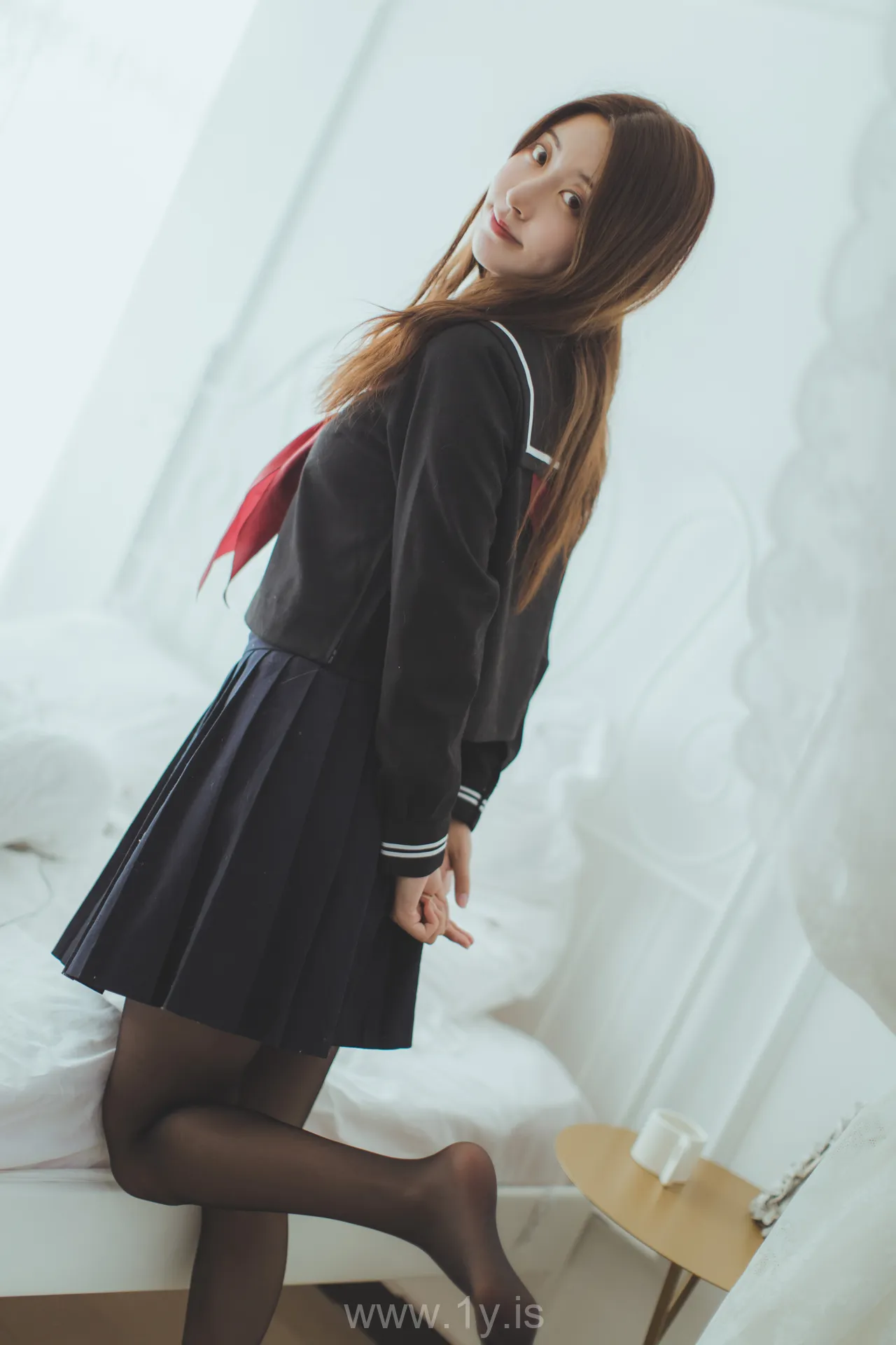 Coser@黑川 NO.014 Sexy & Delightful Chinese Beauty 黑色JK服